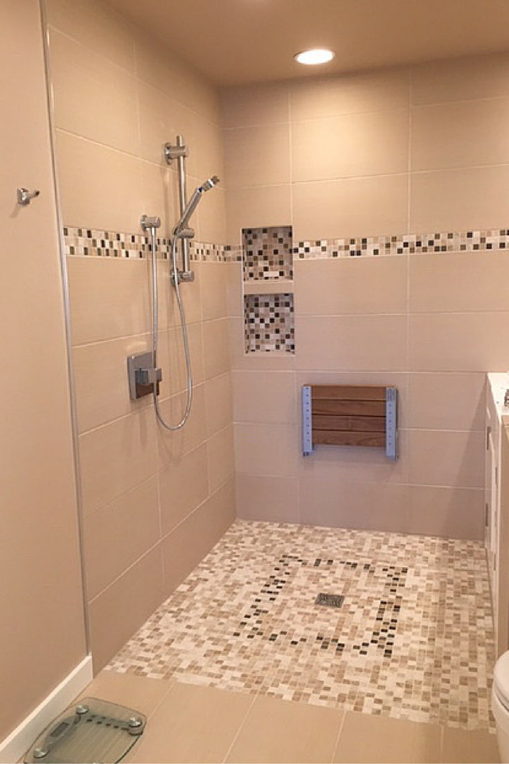 Tiled Walk In Shower No Door