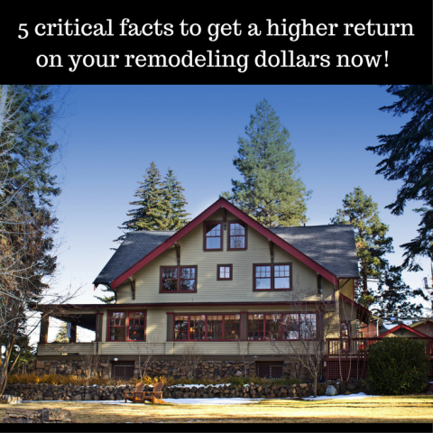 5 critical facts to get higher returns on your remodeling based on the 2016 Cost to Value Study | Innovate Building Solutions
