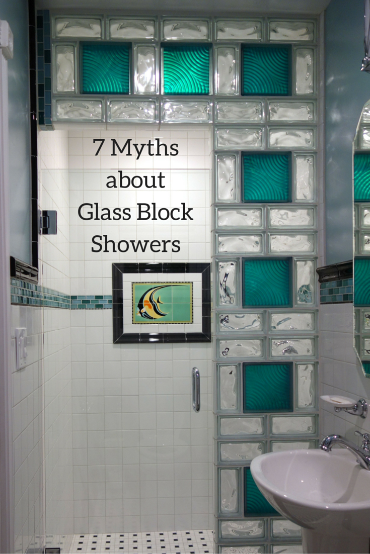 7 Myths About Glass Block Showers, Glass Block Tiles Bathroom