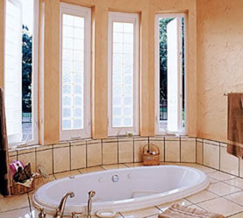 Operable Acrylic Block Bathroom window