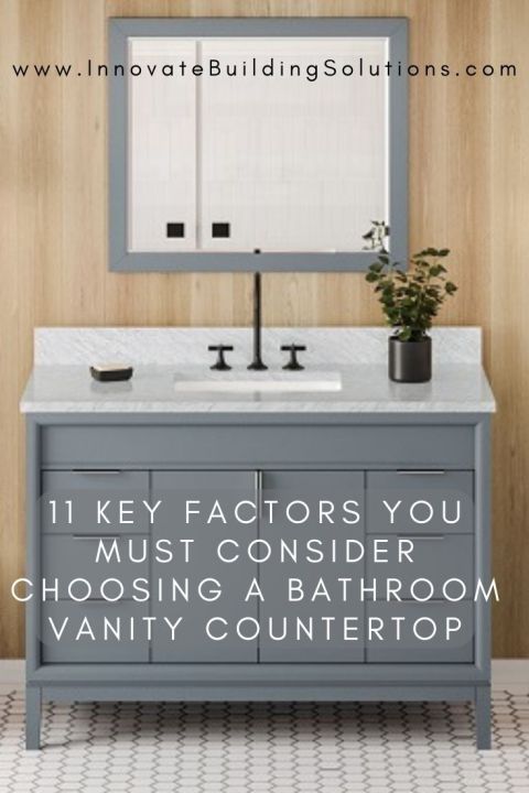 Blog Post - Opening image 11 Factors Choosing a Bathroom Vanity Countertop Modern 48 inch vanity | Innovate Building Solutions #BathroomVanity #VanityCountertops #ModernVanity