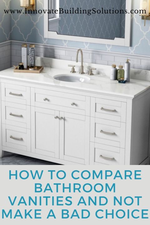 Blog Post - Opening image How to Compare Bathroom Vanities Innovate Building Solutions Vienna Quartz countertop | Innovate Building Solutions #BathroomVanity #VanityCountertops #VanityCabinets