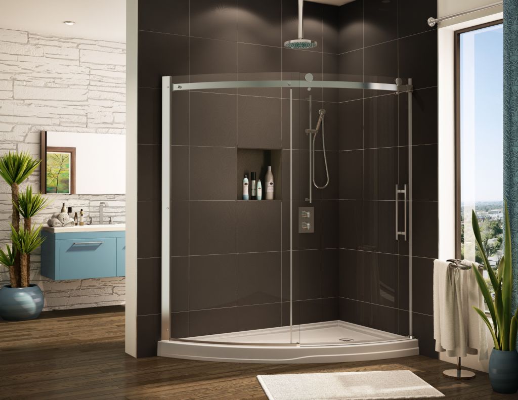 Small corner shower enclosure, curved & stand up corner shower enclosures  Cleveland, Columbus, Cincinnati Ohio