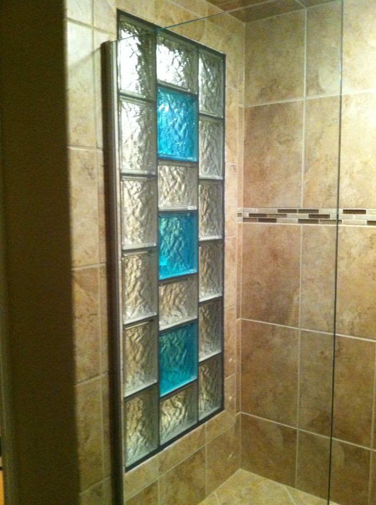 Glass Acrylic Block Tub Shower Window, Pictures Of Glass Block Bathroom Windows