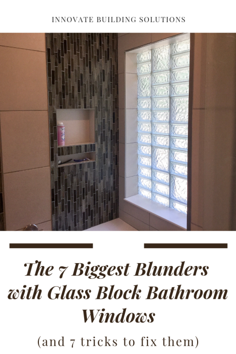 Glass block window in bathroom or shower installation | Innovate Building Solutions | #GlassBlockWindow #BathroomWindows #GlassBlockDesign