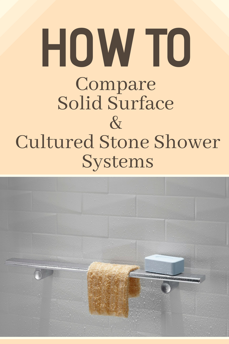 How to compare solid surface and cultured stone shower systems