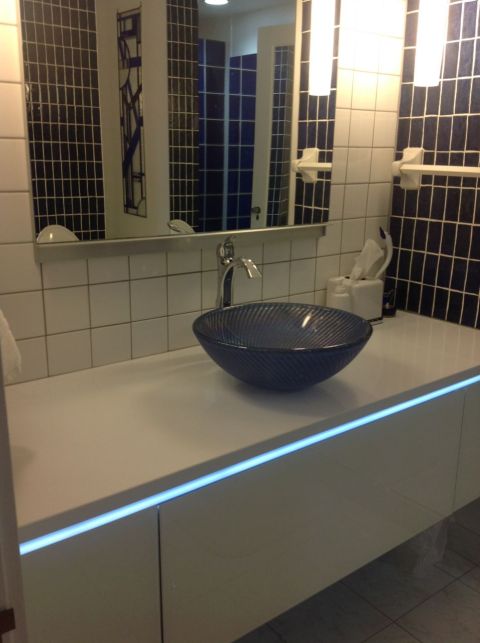 Robern wall mounted cabinets with Lighting and mirrors