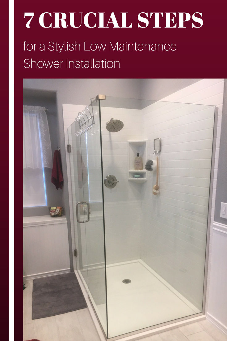 7 shower wall installation steps, Low maintenance shower wall panels