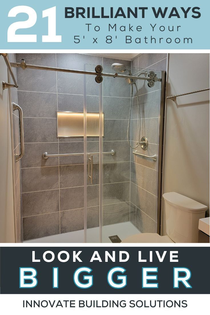 Opening Image - 21 Brilliant Ways to Make Your Small 5' x 8' Bathroom Look and Live Bigger - Innovate Building Solutions, Walk In Shower Design, Bathroom Remodeling Projects, Beautiful Modern Bathroom Shower, Custom Shower Renovations