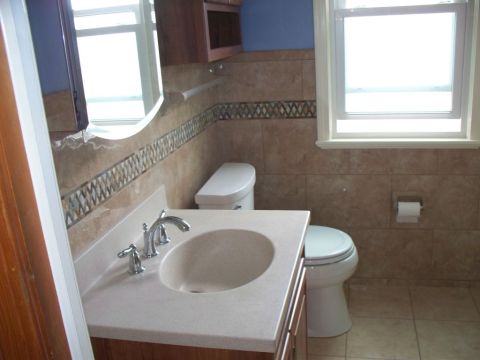 5' x 7' tile bathroom remodel in Parma Ohio for Kalkbrenner family