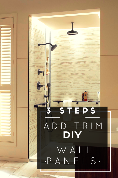 3 Steps to Add Decorative Trim to DIY Shower Wall Panels