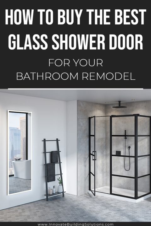 Pinterest How to Buy the Best Shower Door for your Bathroom Remodel pivot matte black | Innovate Home Org | #Glassdoor #ShowerDoor #BathroomRemodel