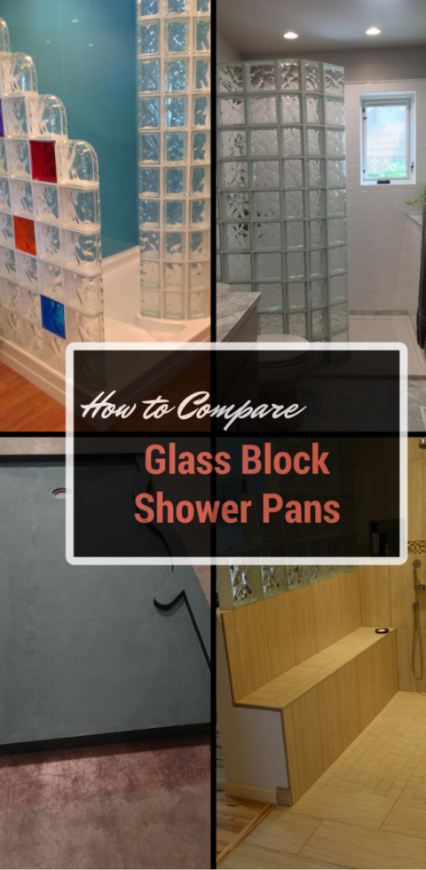 how to compare glass block shower pans