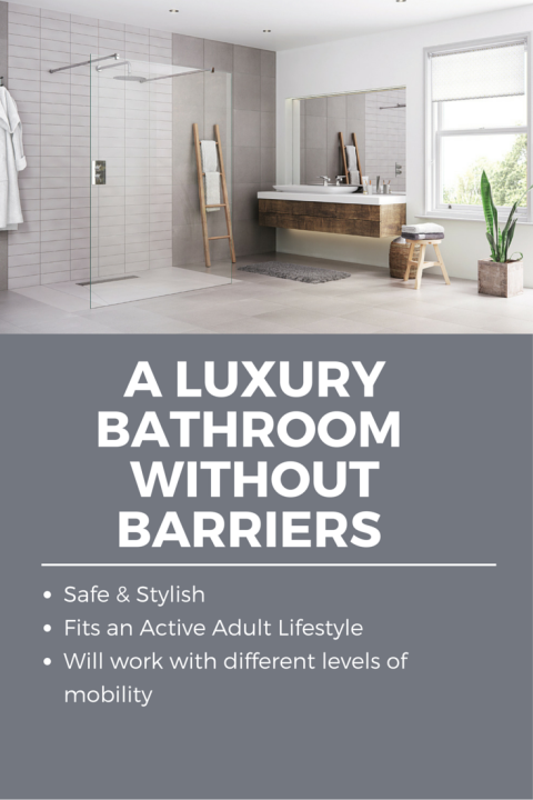 A luxury bathroom without barriers for active adults