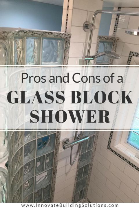 Pinterest Opening image pros cons glass block shower | Innovate Building Solutions | #Glassblock #Glassblockwindow #Glassblockshower #WalkInshower