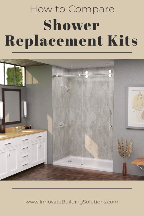 Pinterest opening image How to compare shower replacement kits | Innovate Building Solutions #ReplacementShower #Kits #SHowerKits #StandupShowerKits