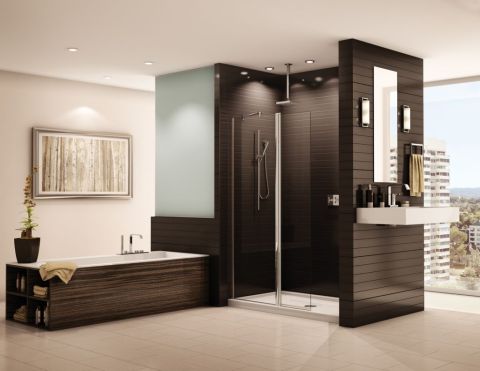 Shower screen to create a contemporary European style bathroom