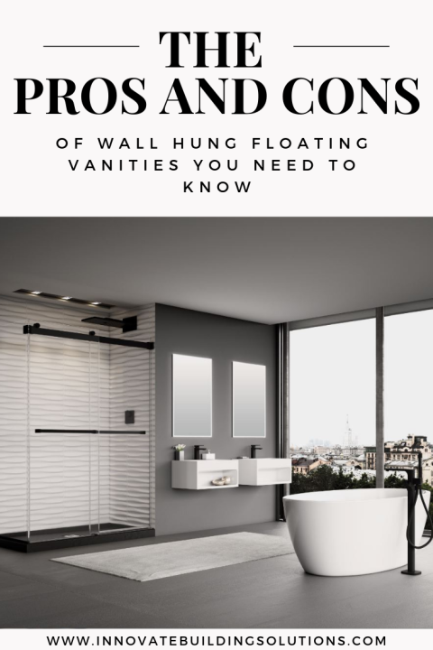 The Pros and Cons of wall hung floating vanites you need to know | Innovate Building Solutions | #WallHungVanities #ContemporaryVanities #BathroomDesigns #BathroomVanityIdeas