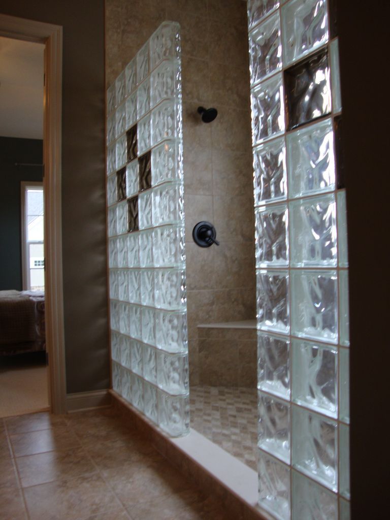 Frosted Glass Block Colored Glass Blocks Window Shower Wall Cleveland Columbus Cincinnati 9754