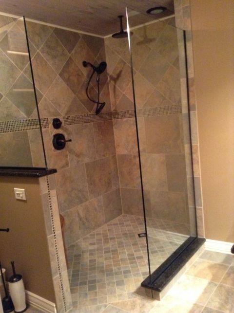 Barrier free tile shower in Traverse City Michigan