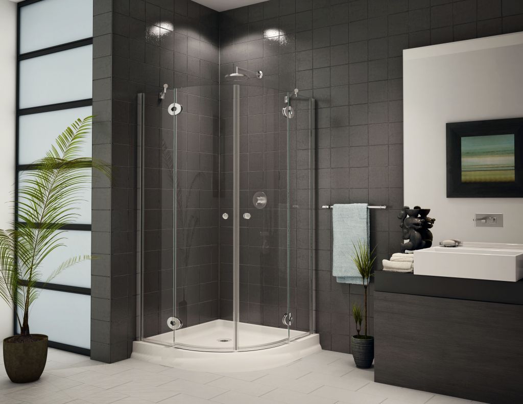 Small corner shower enclosure, curved & stand up corner shower enclosures  Cleveland, Columbus, Cincinnati Ohio