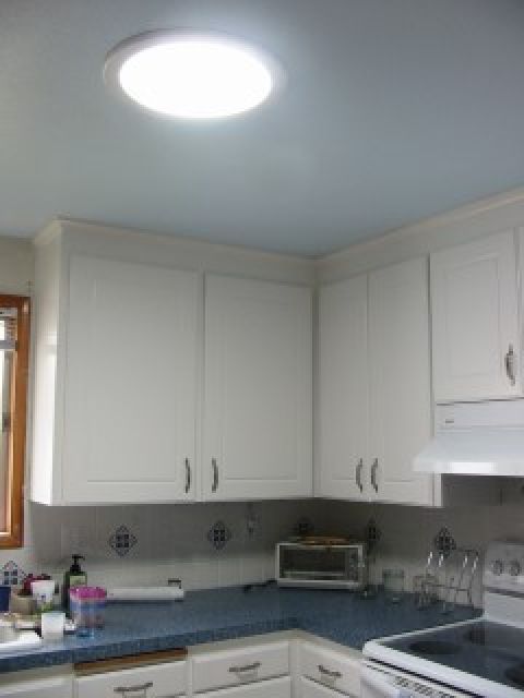 Solar sun tube used in a kitchen