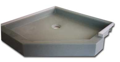 Custom Shower Base Tile Concrete Solid Surface Expanded