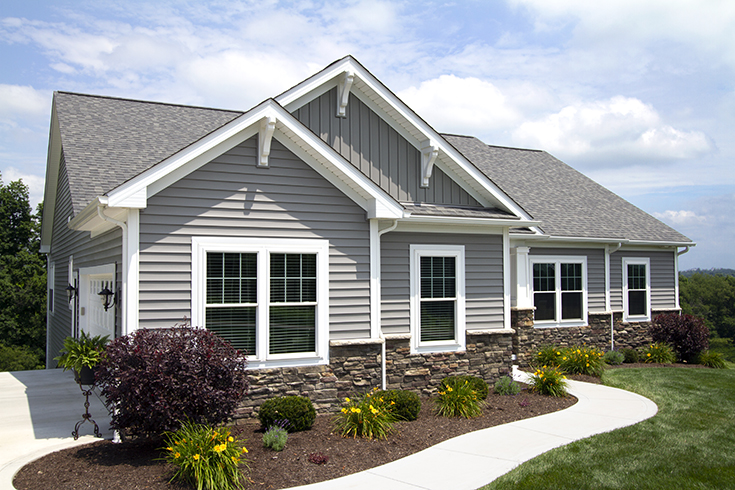 Advantage #1 - Craftsman style home with double hung vinyl replacement windows Cleveland | Innovate Building Solutions | #VinylWindows #CustomHomes #ClevelandWIndows