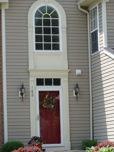 Arched window to add light into a 2 story foyer Arched window to add light into a 2 story foyer