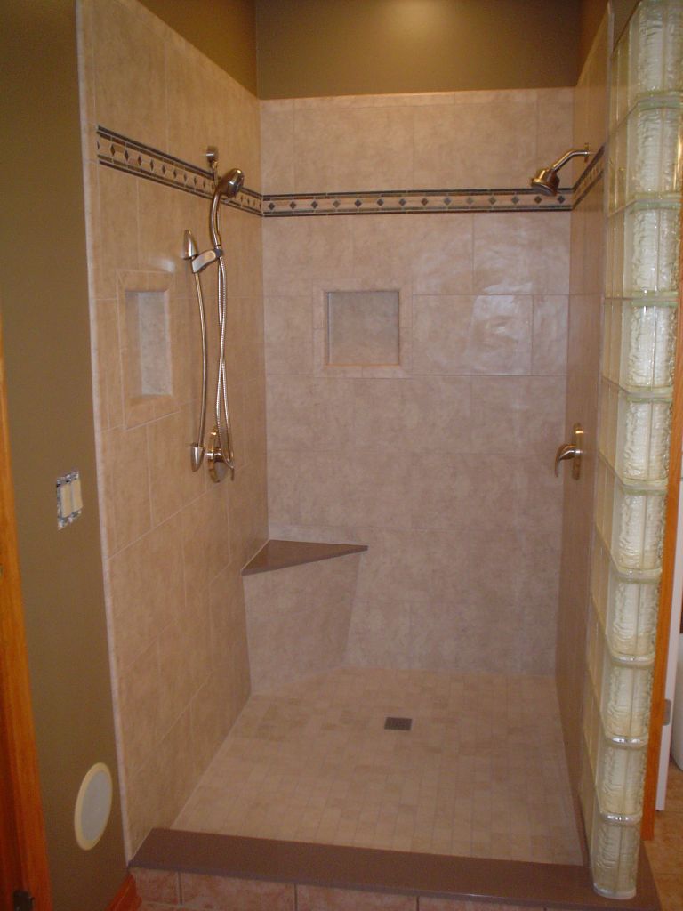 Shower remodel using waterproof wedi shower system & glass