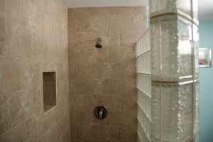 curved glass block walk in shower wall cleveland ohio