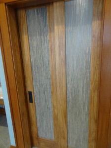 Glass privacy doors for a toilet room in Columbus Ohio 