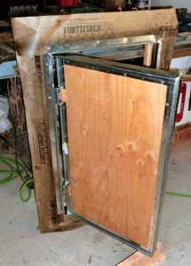 Emergency escape hatch under construction 