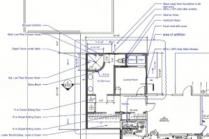 Plan of Simi Valley Room addition adding a Master Bath, Hallway and Office/Laundry Room