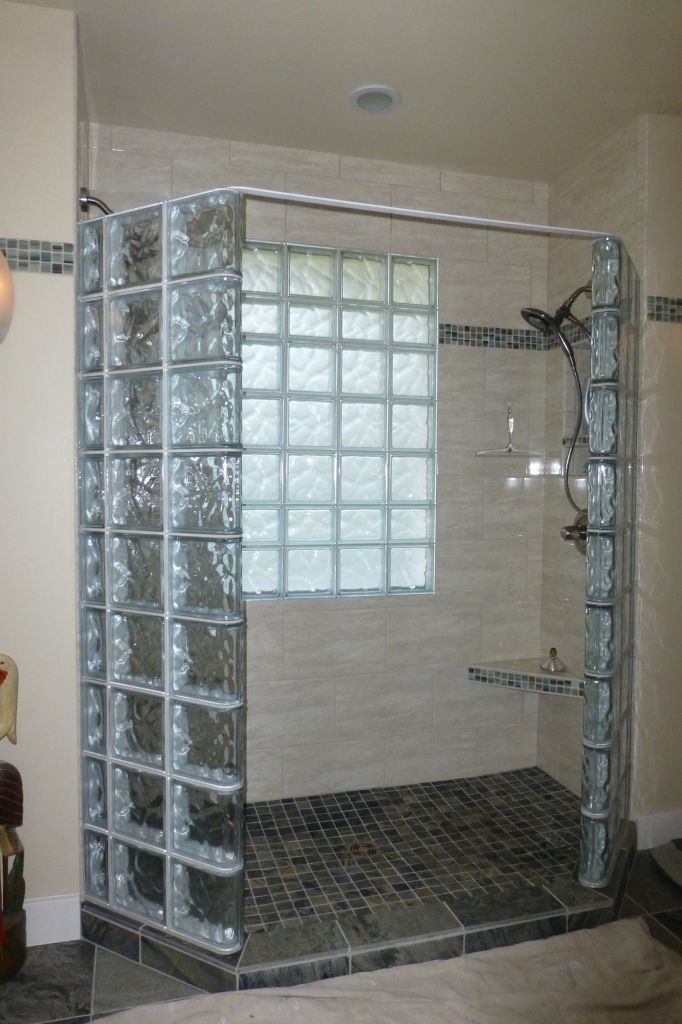 How to Create a Luxury Glass Block Shower with a Frameless Glass Door