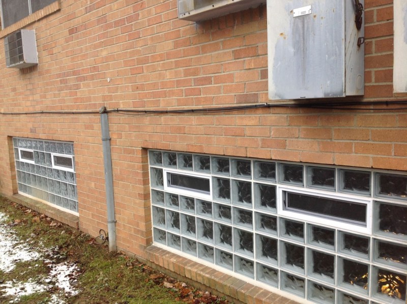 Replacing apartments windows with glass blocks and egress windows