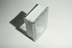 Thinner series curved radial glass block for tight curves 