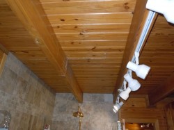 Exposed beam ceiling