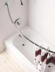 Curved shower rods provide more space