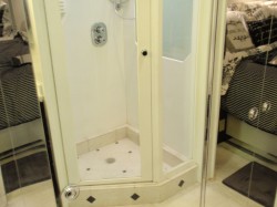 Old shower was cramped and did not provide a modern style 