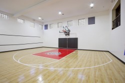 OSU logo on gym floor at Home of Distinction 