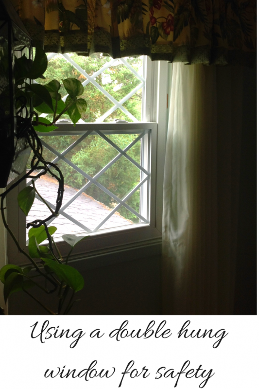 Using a double hung window can add safety when cleaning