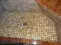 mosaic tile in shower focal point