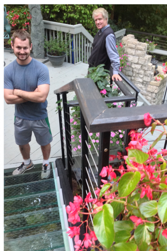 Glass steps after completion of installation in Columbus Ohio 