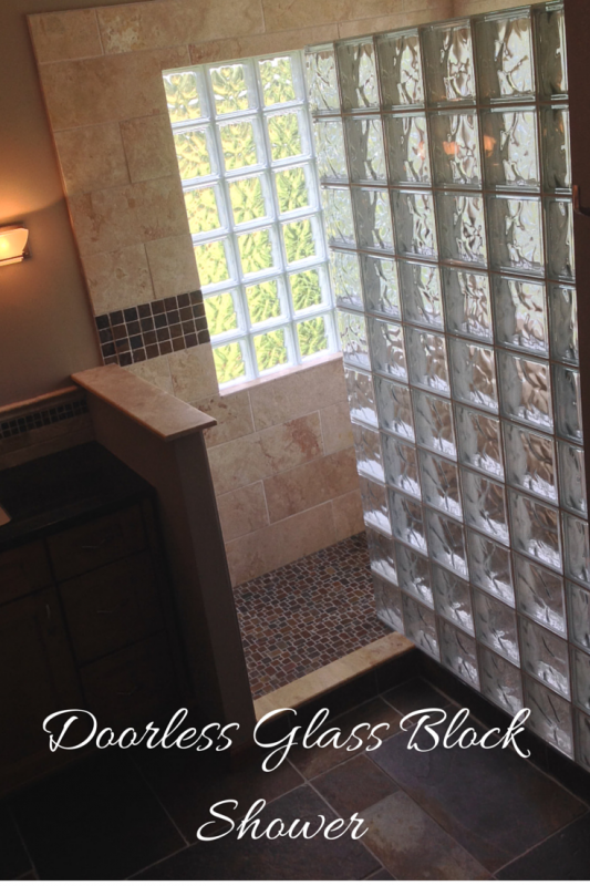 Walk in glass block shower columbus 