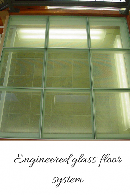 Engineered glass floor system