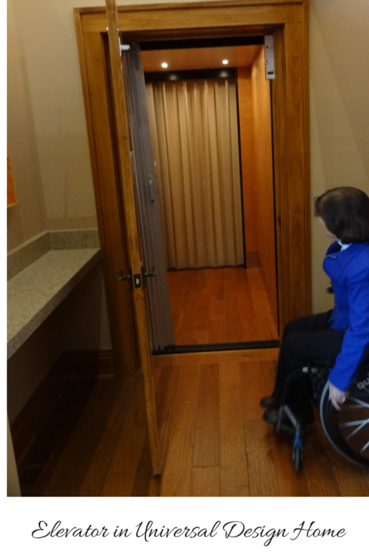 In home elevator for universal design home 