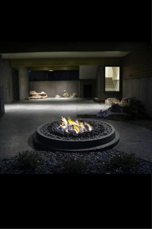 connecting patio to interior using a glass floor 