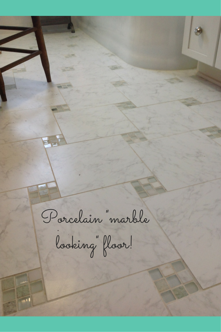 Porecelain tile for a marble looking floor in cleveland ohio