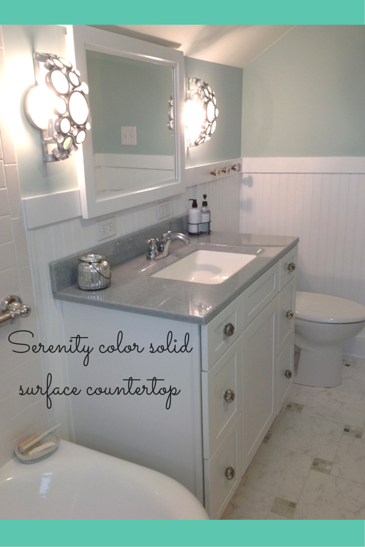 Serenity color solid surface countertop